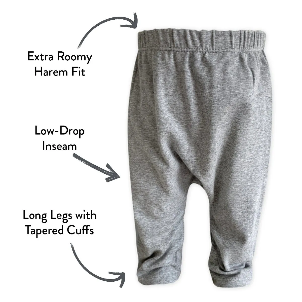 4-Pack Honestly Pure Organic Cotton Harem Pants