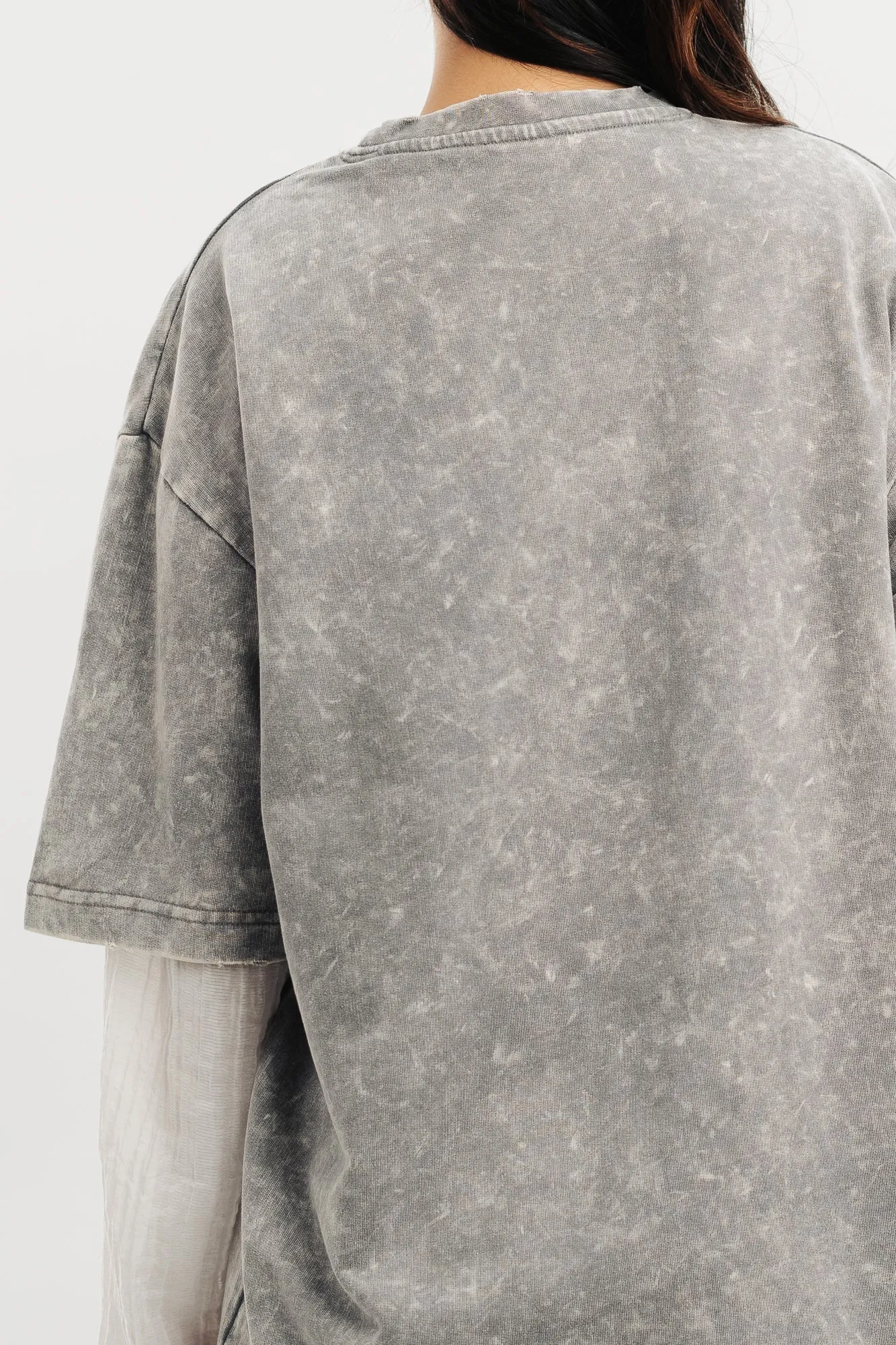 Ash Acid Wash Oversized Tees