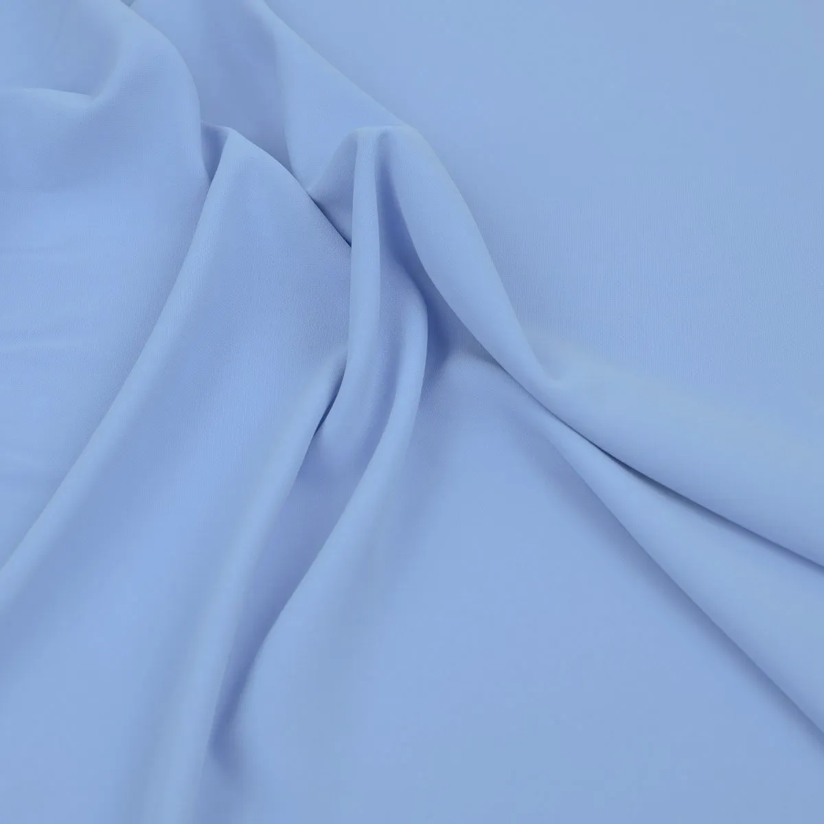 Baby Blue Crepe Fabric 3644