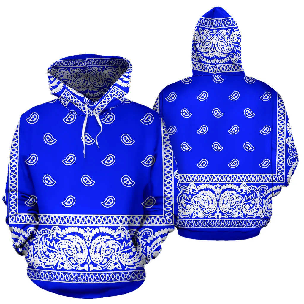 Blue Bandanna Hoodie