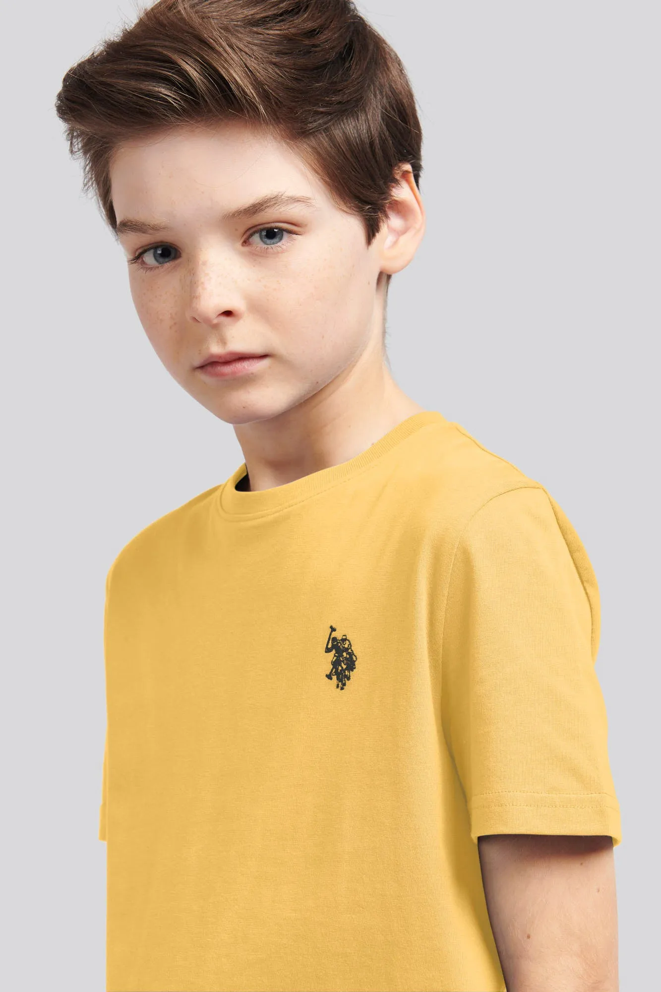 Boys Double Horsemen T- Shirt in Sunset Gold