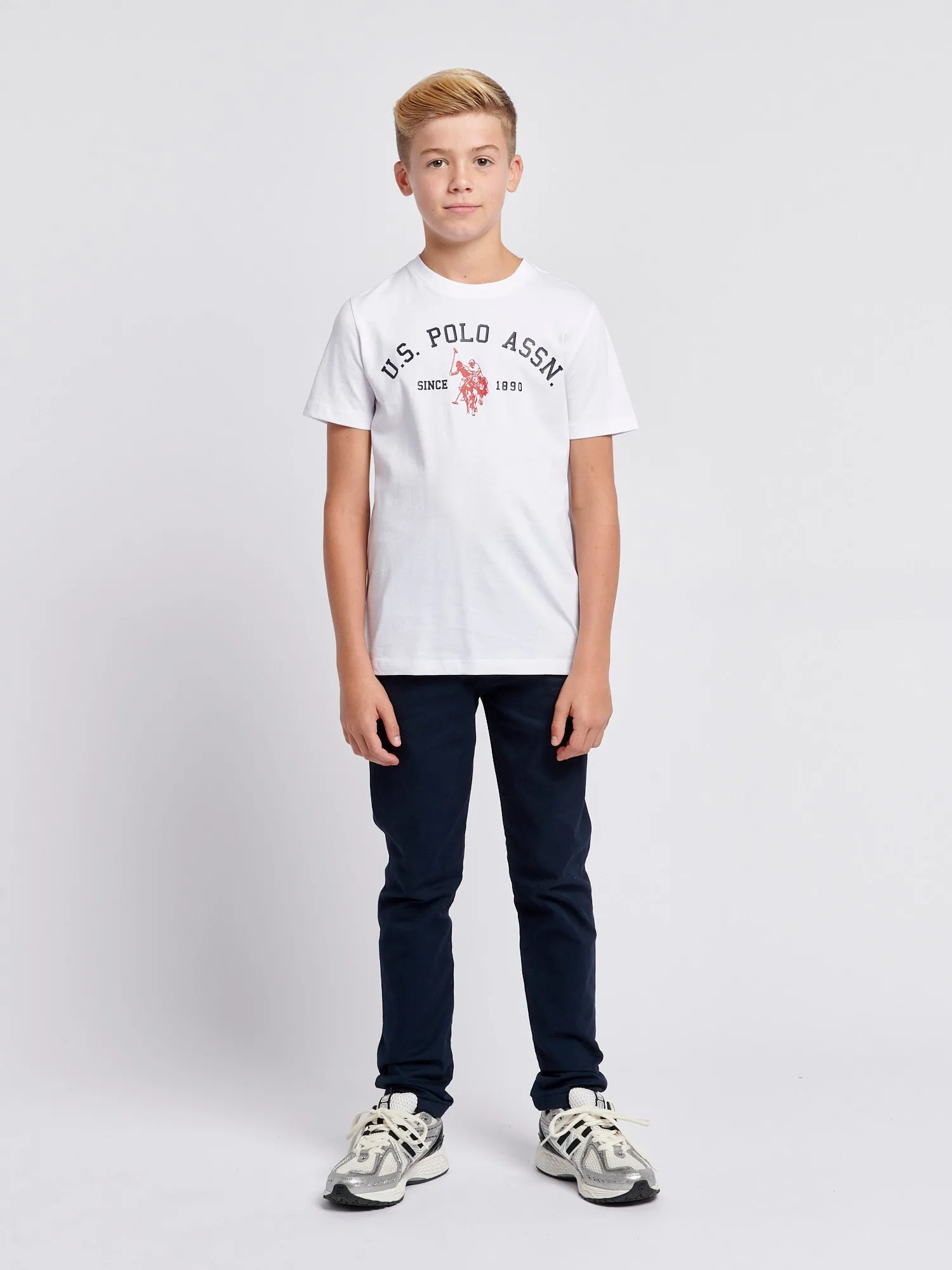 Boys Signature Arch T-Shirt in Bright White