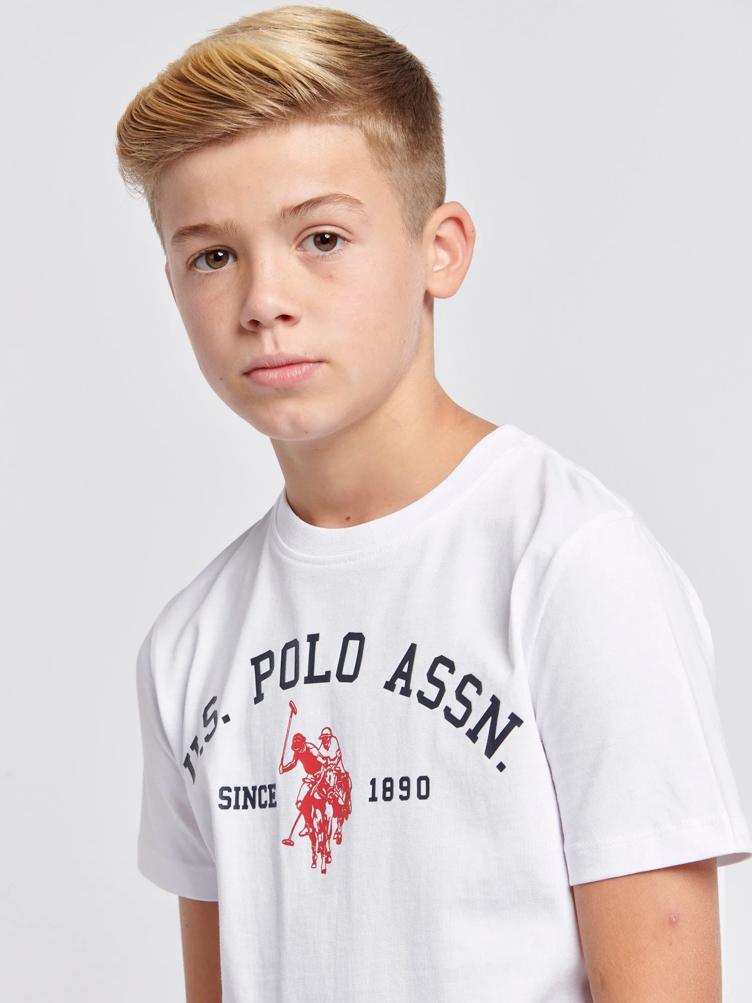 Boys Signature Arch T-Shirt in Bright White