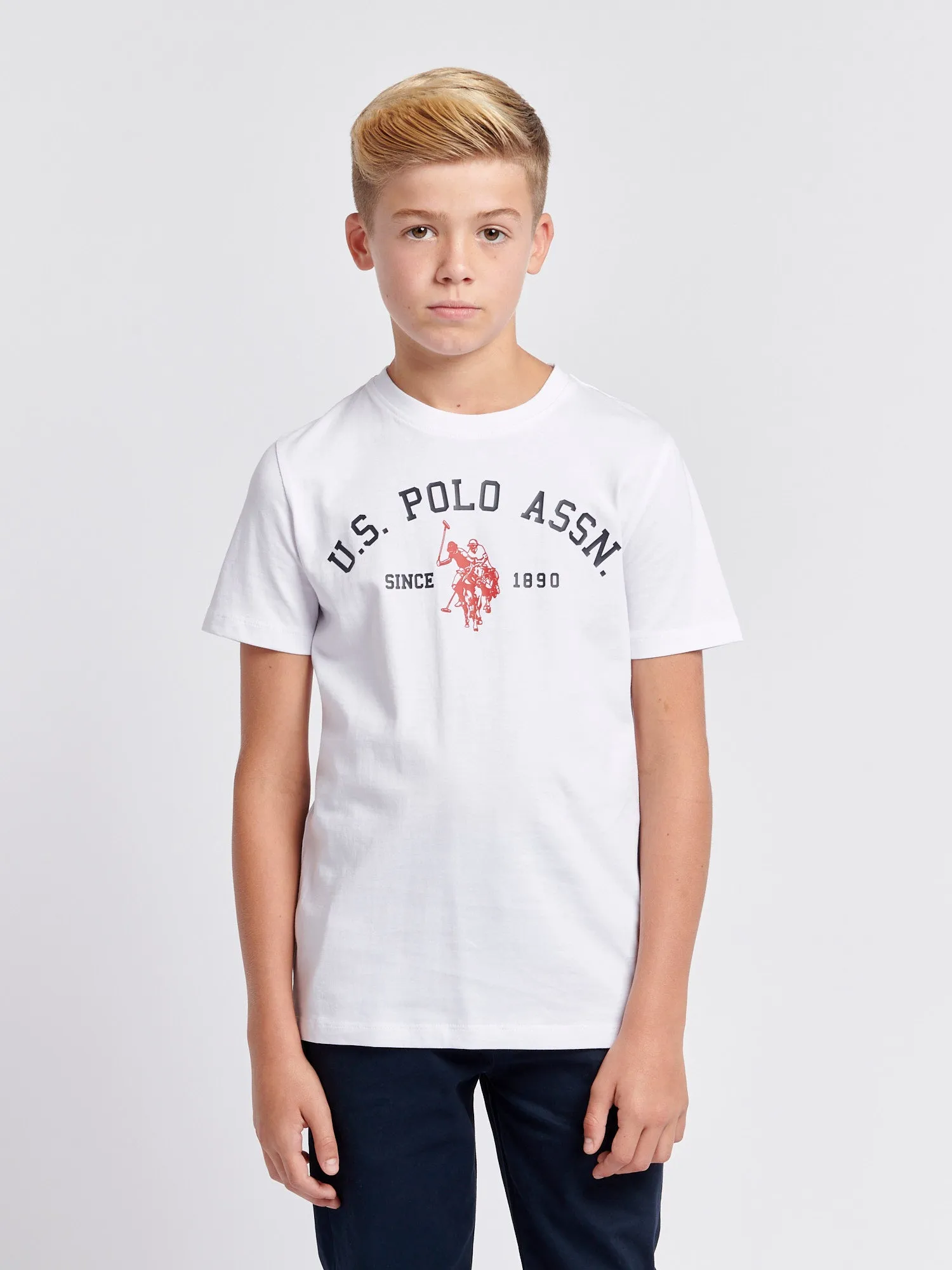 Boys Signature Arch T-Shirt in Bright White