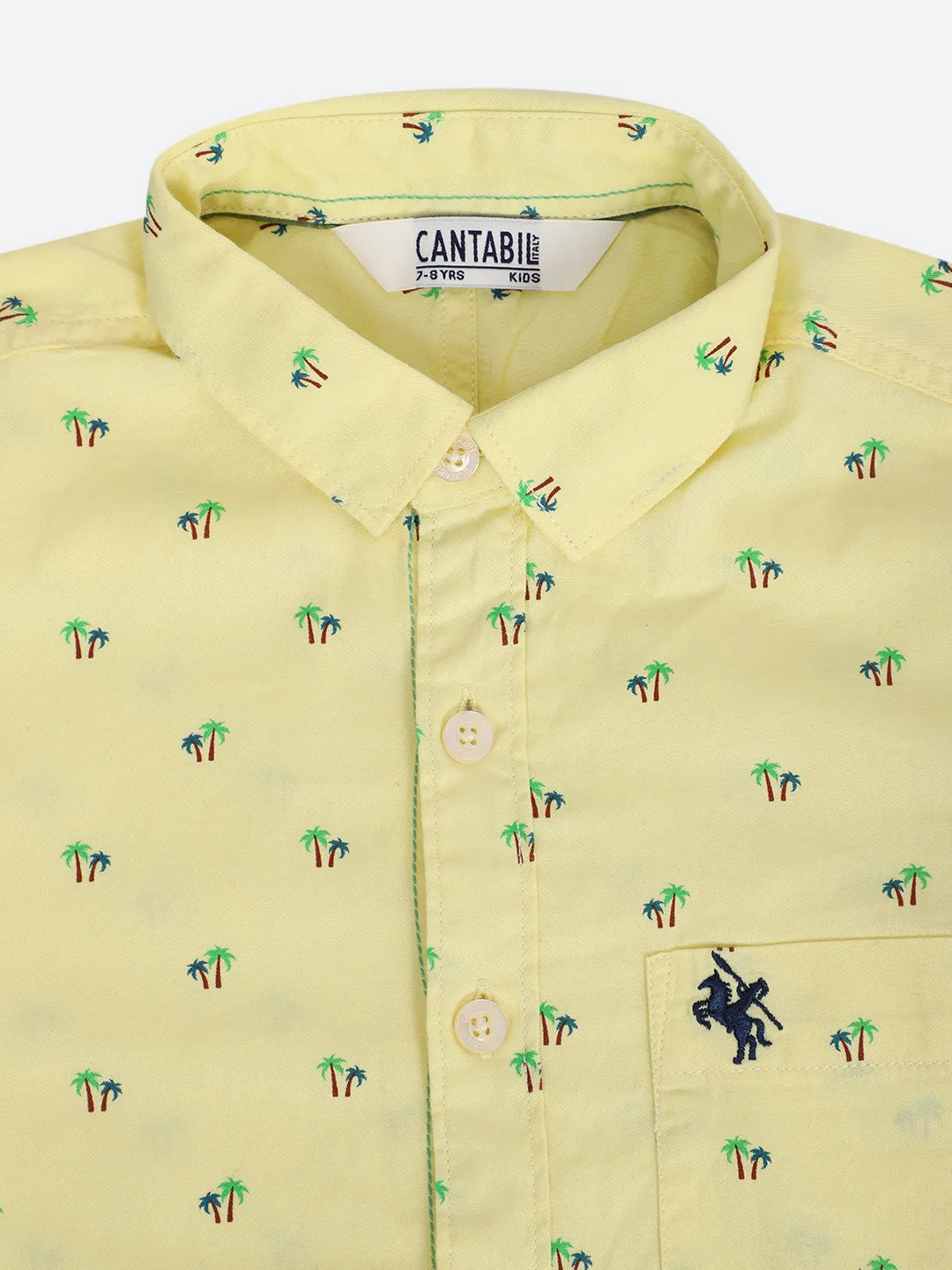 Boy's Yellow Full Sleeves Shirt