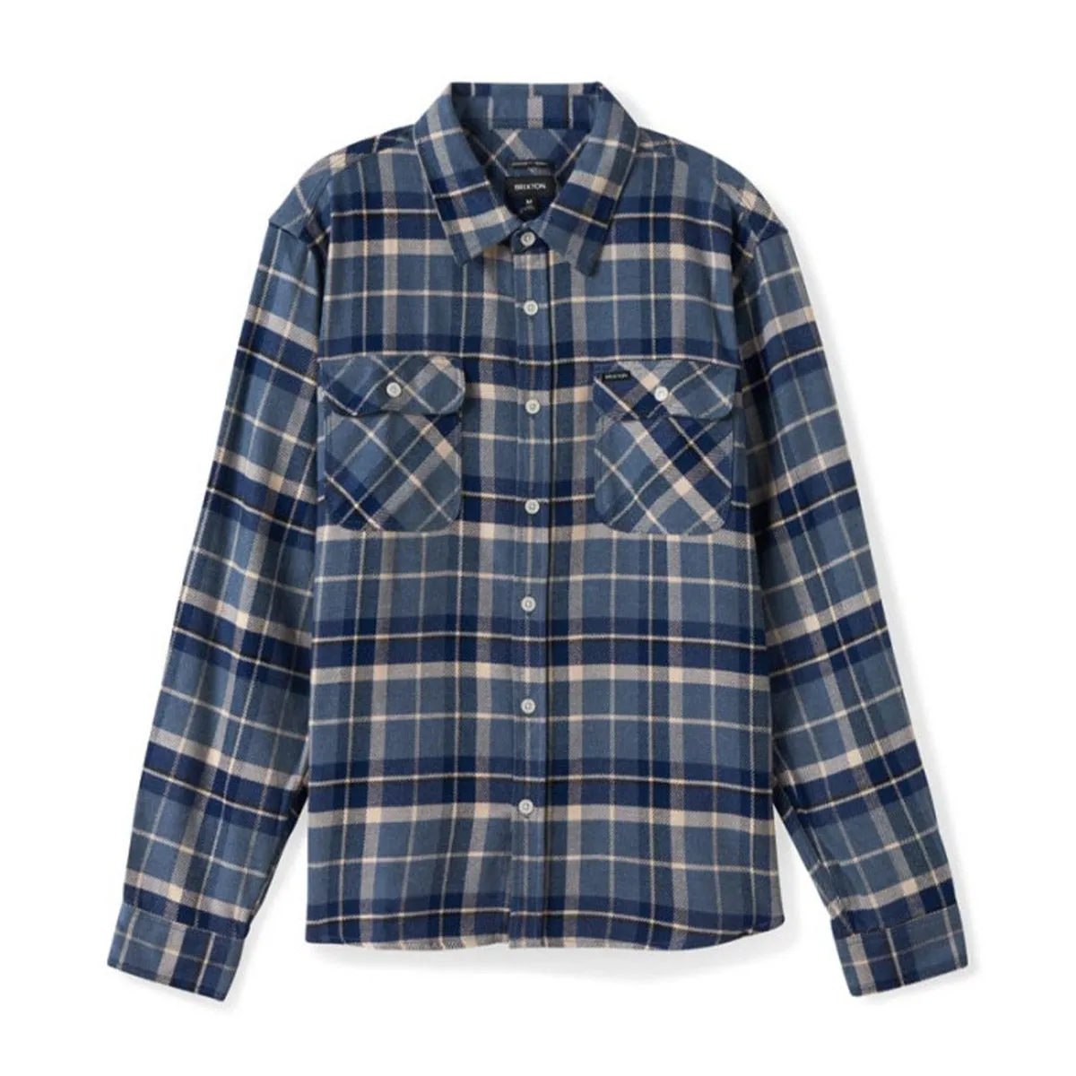 Brixton - Bowery Flannel Flint Blue/Twilight Blue/Beige