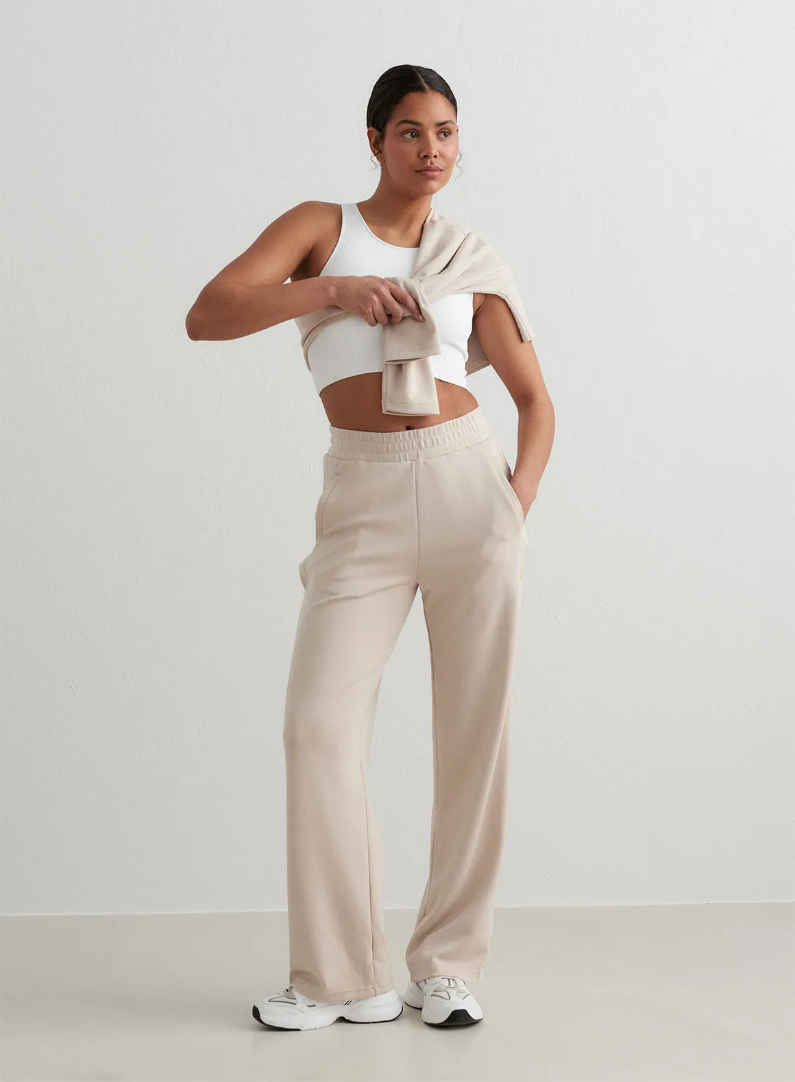 Café Au Lait Comfy Modal Buttoned Pants