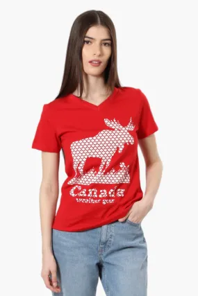 Canada Weather Gear Moose Print Tee - Red