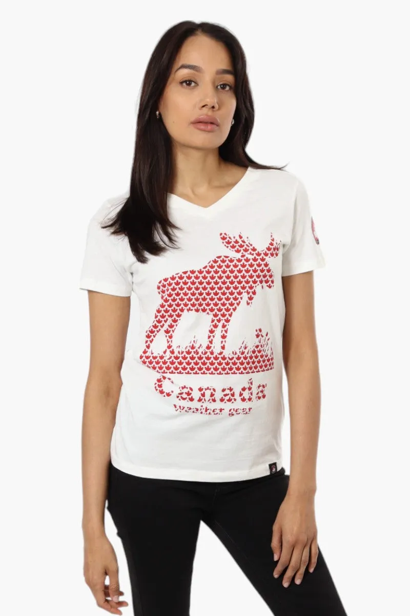 Canada Weather Gear Moose Print Tee - White