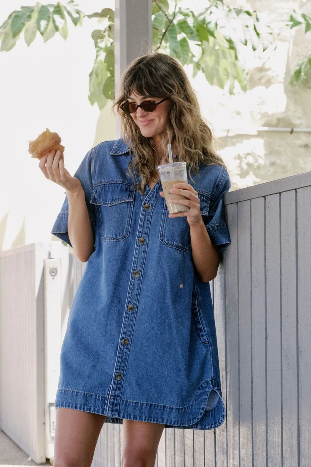 Ceres Life | Relaxed Shirt Dress - Fresh Indigo