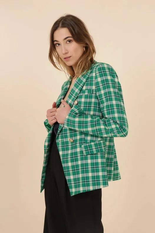 Checkered Fitted Jacket