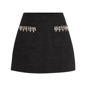 CINQ Á SEPT RANDI DECO BORDER TWEED MINI SKIRT