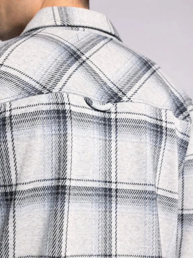 Clark Shirt - Long Sleeve Button Up BLACK GREY PLAID