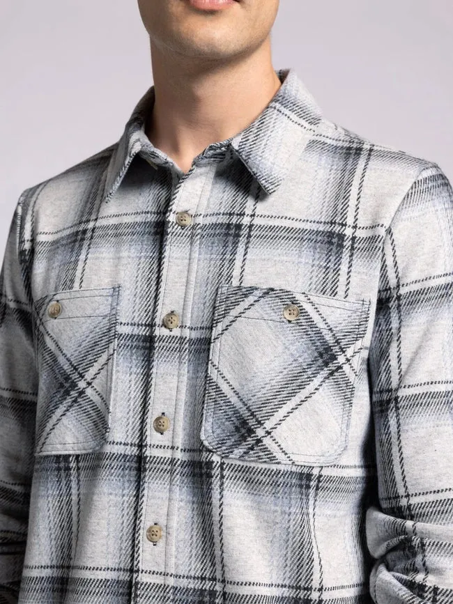 Clark Shirt - Long Sleeve Button Up BLACK GREY PLAID