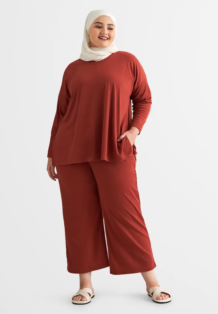 Corrine Comfy Ribbed V-Neck Top