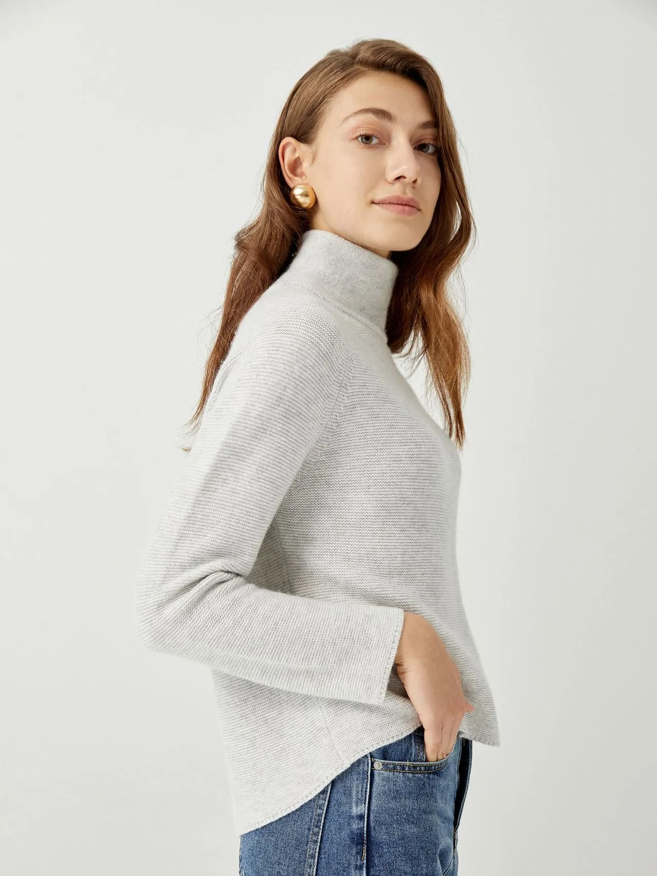 Cozy Perfection High-Neck Sweater Top