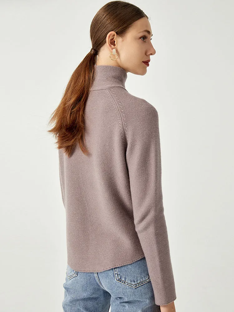 Cozy Perfection High-Neck Sweater Top