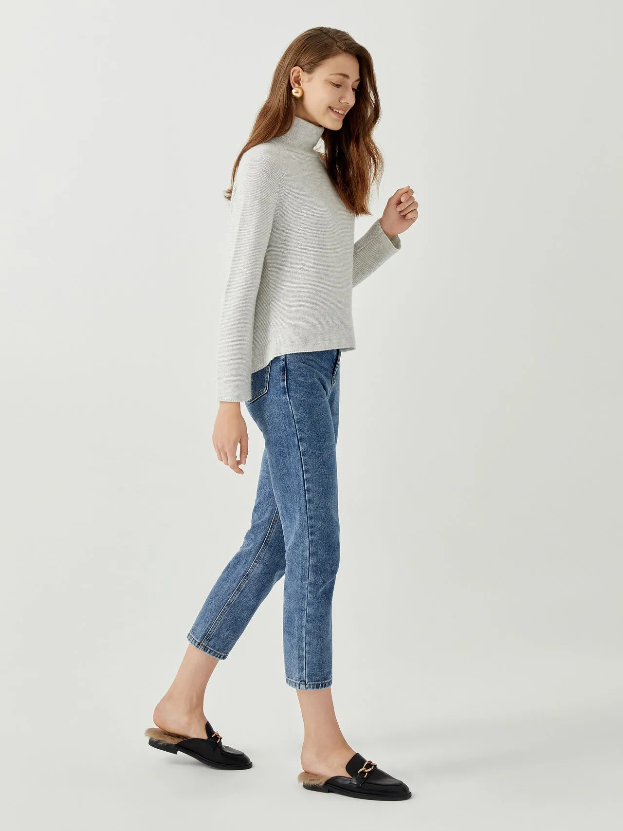 Cozy Perfection High-Neck Sweater Top