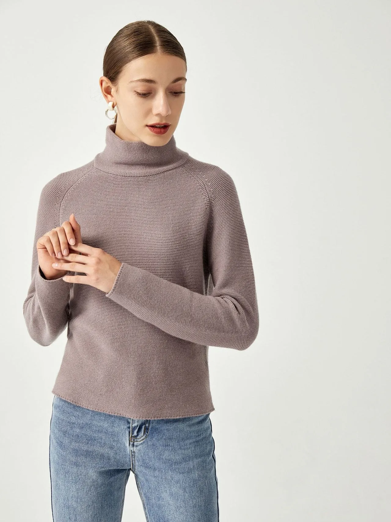 Cozy Perfection High-Neck Sweater Top