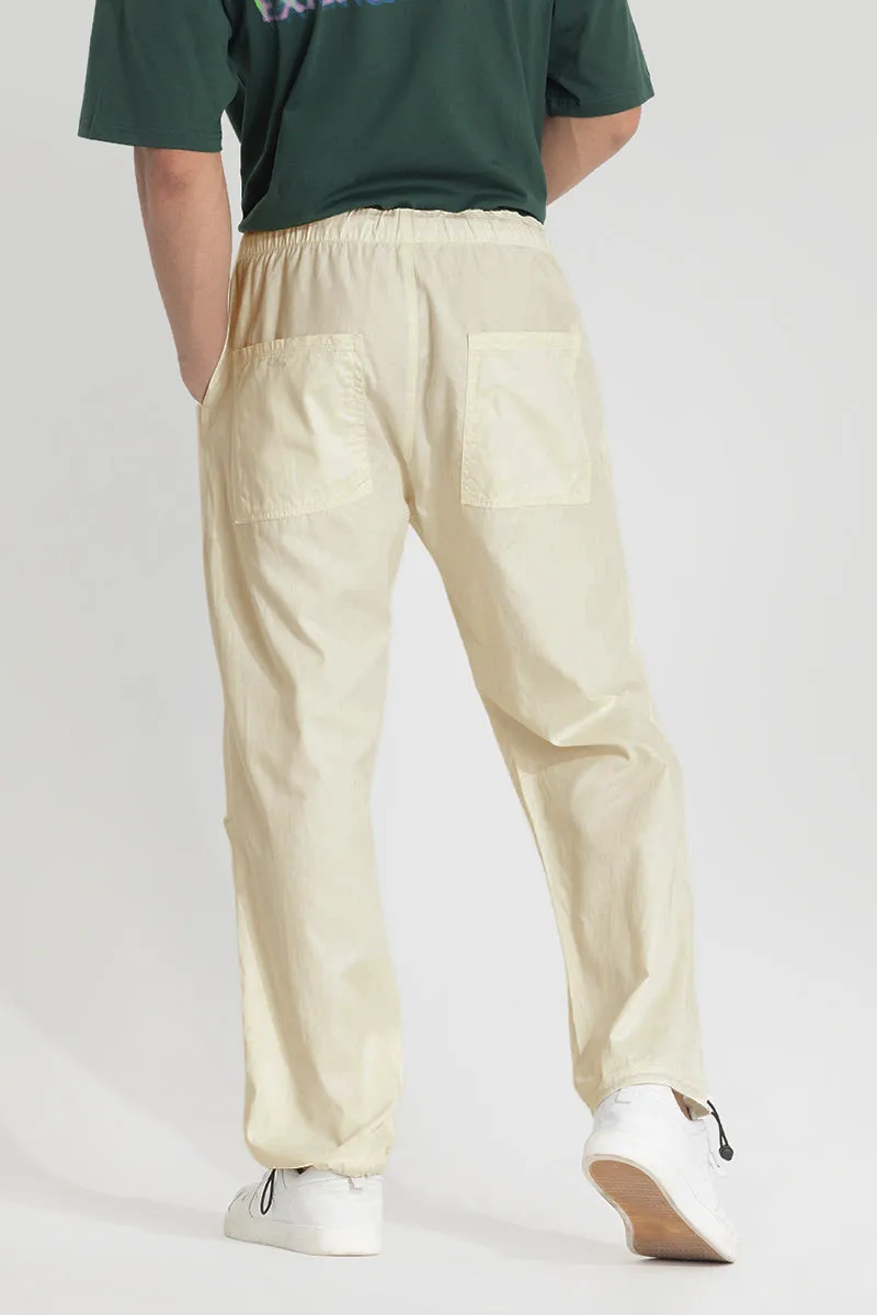 Cream Relaxed Fit Joggers