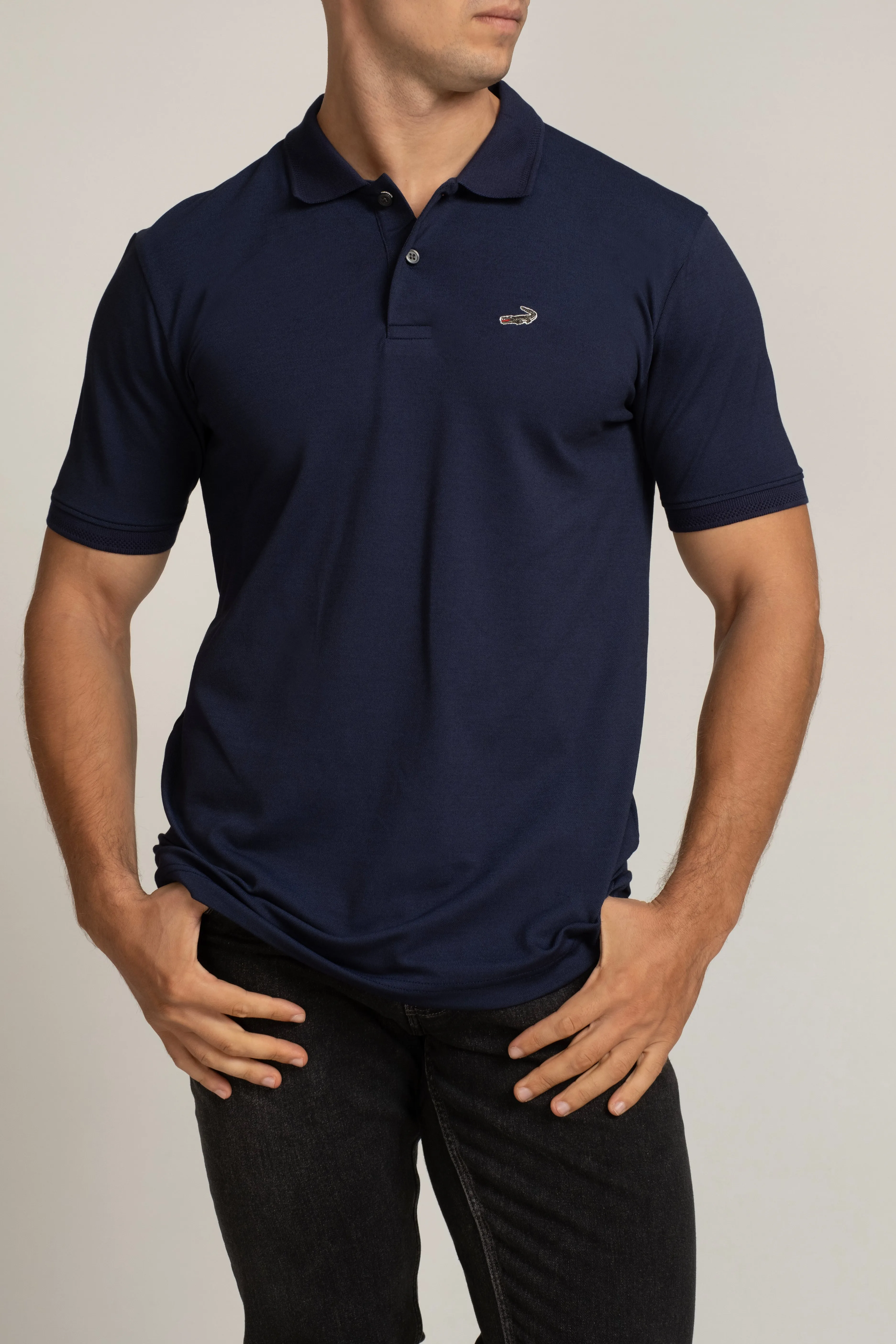 Crocodile Polo T-Shirts Blue - Estate Blue