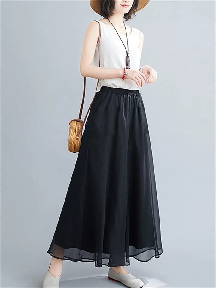 Fashion Comfy Chiffon Loose Pants