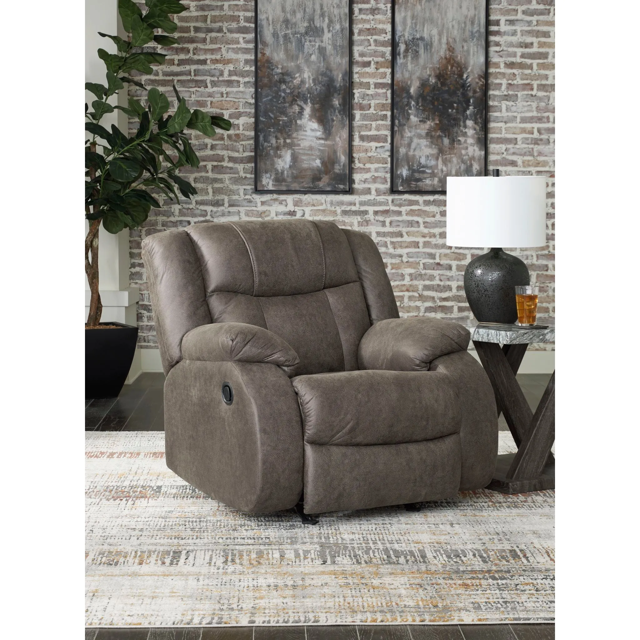 First Base Rocker Recliner - Gunmetal