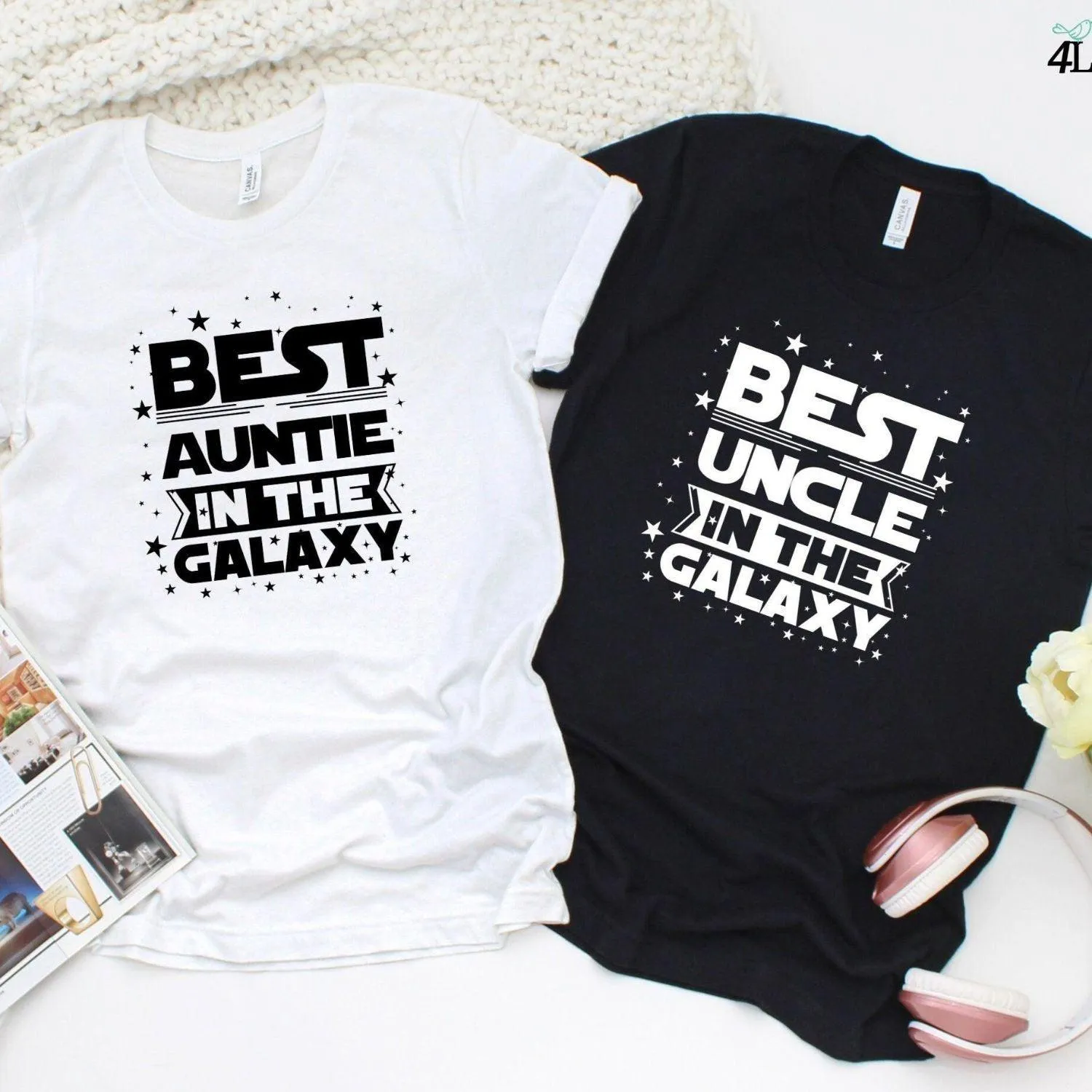 Galaxy's Top Uncle & Hilarious Aunt Matching Outfits: Perfect Gift for Favorite Duo