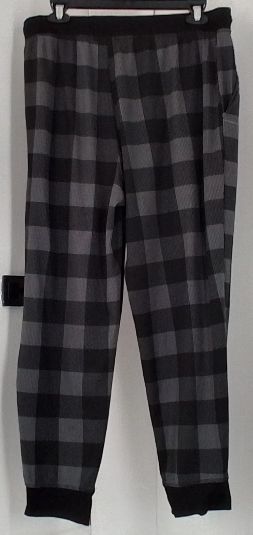 George Men's Black Plaid Pajama Pants