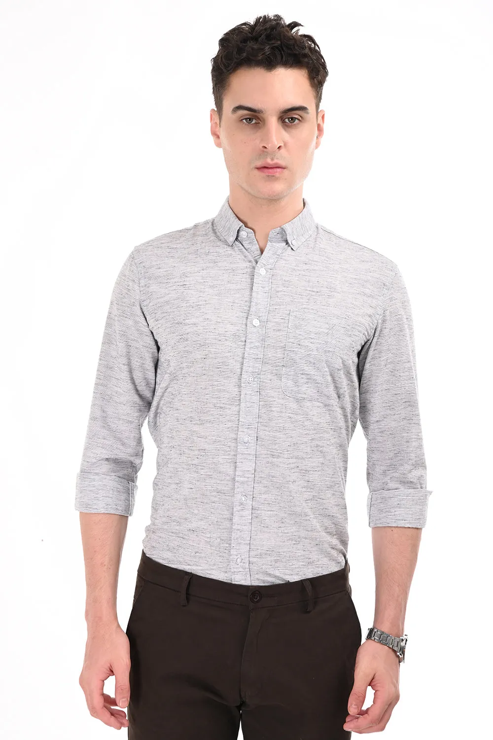 Gray Lenin Semi Formal Shirt