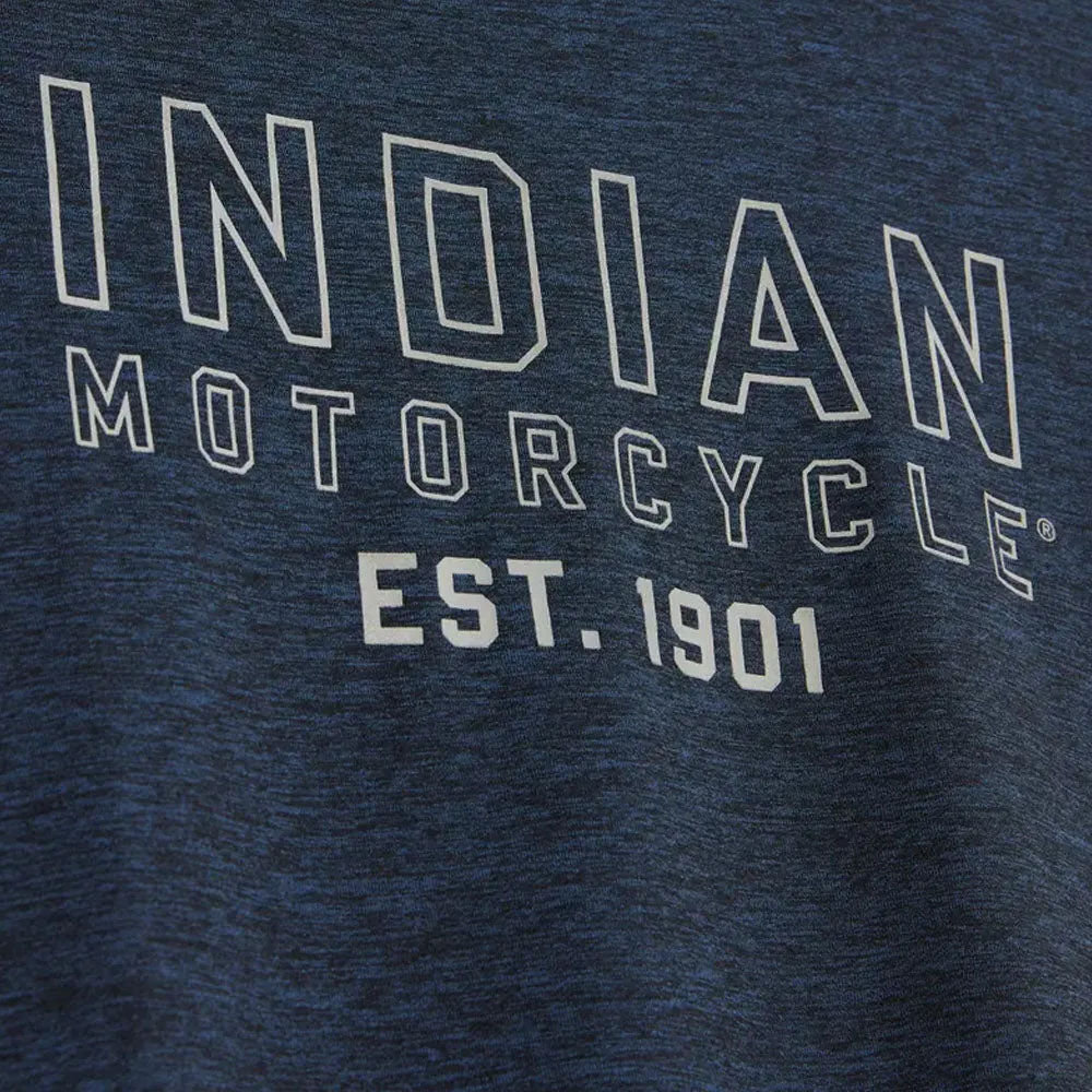 Indian Motorcycle  Womens 1901 Athleisure T-Shirt Tee Soft Light Comfortable Blue