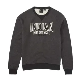 Indian Motorcycle  Womens Contrast Ribbed Sweatshirt Warm Comfortable Grey Silver