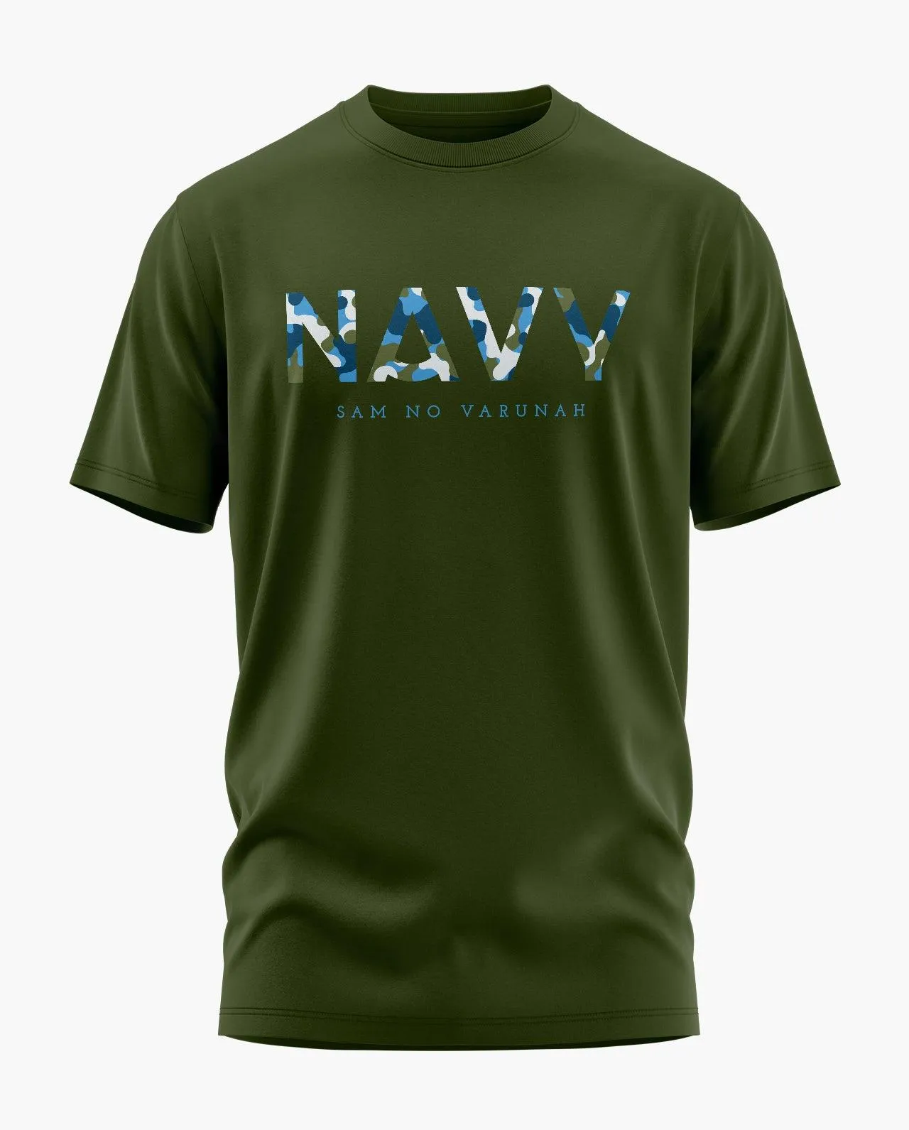 Indian Navy Camo Signature LuxeSoft Cotton T-Shirt