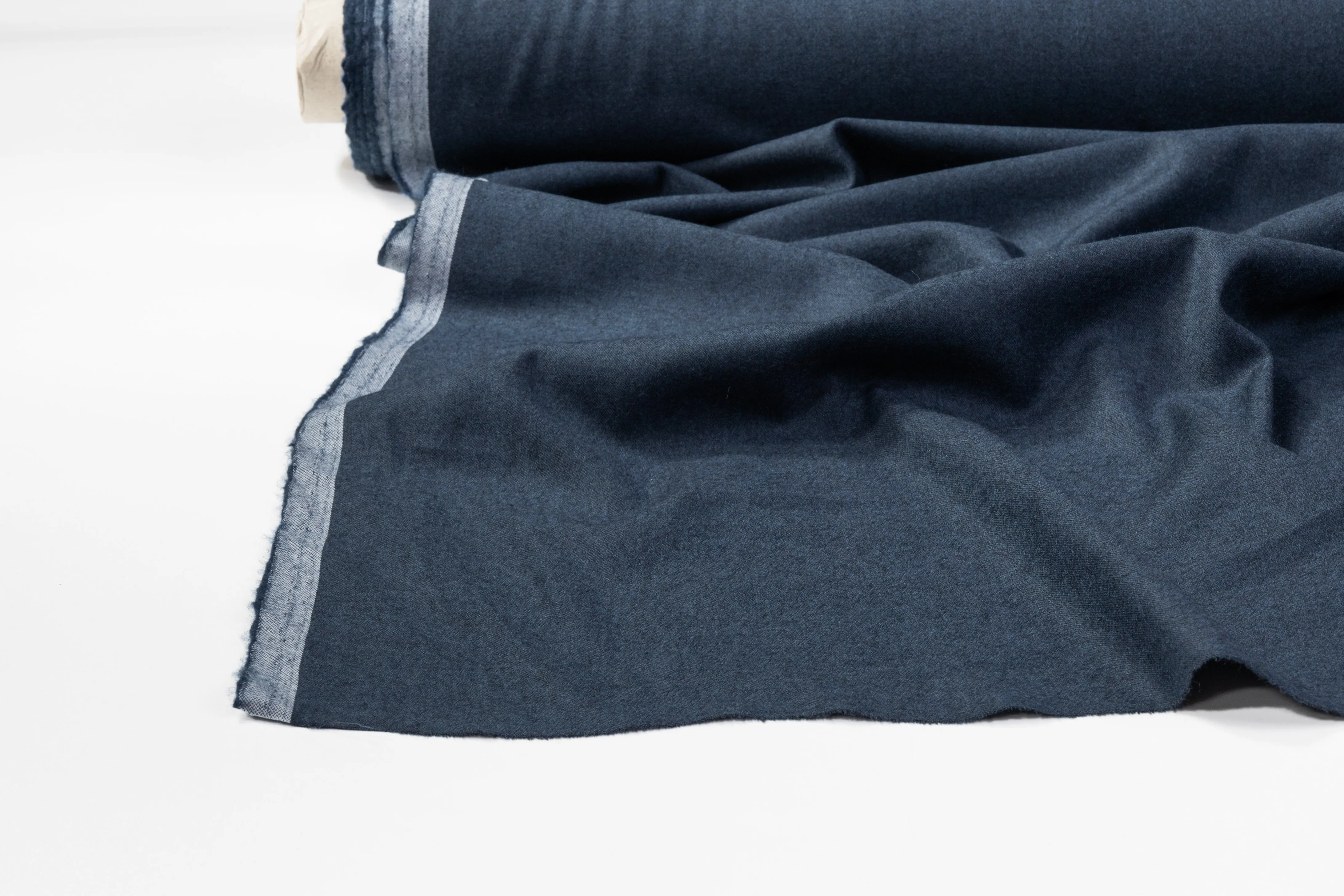 Italian Wool Blend Flannel - Slate Blue