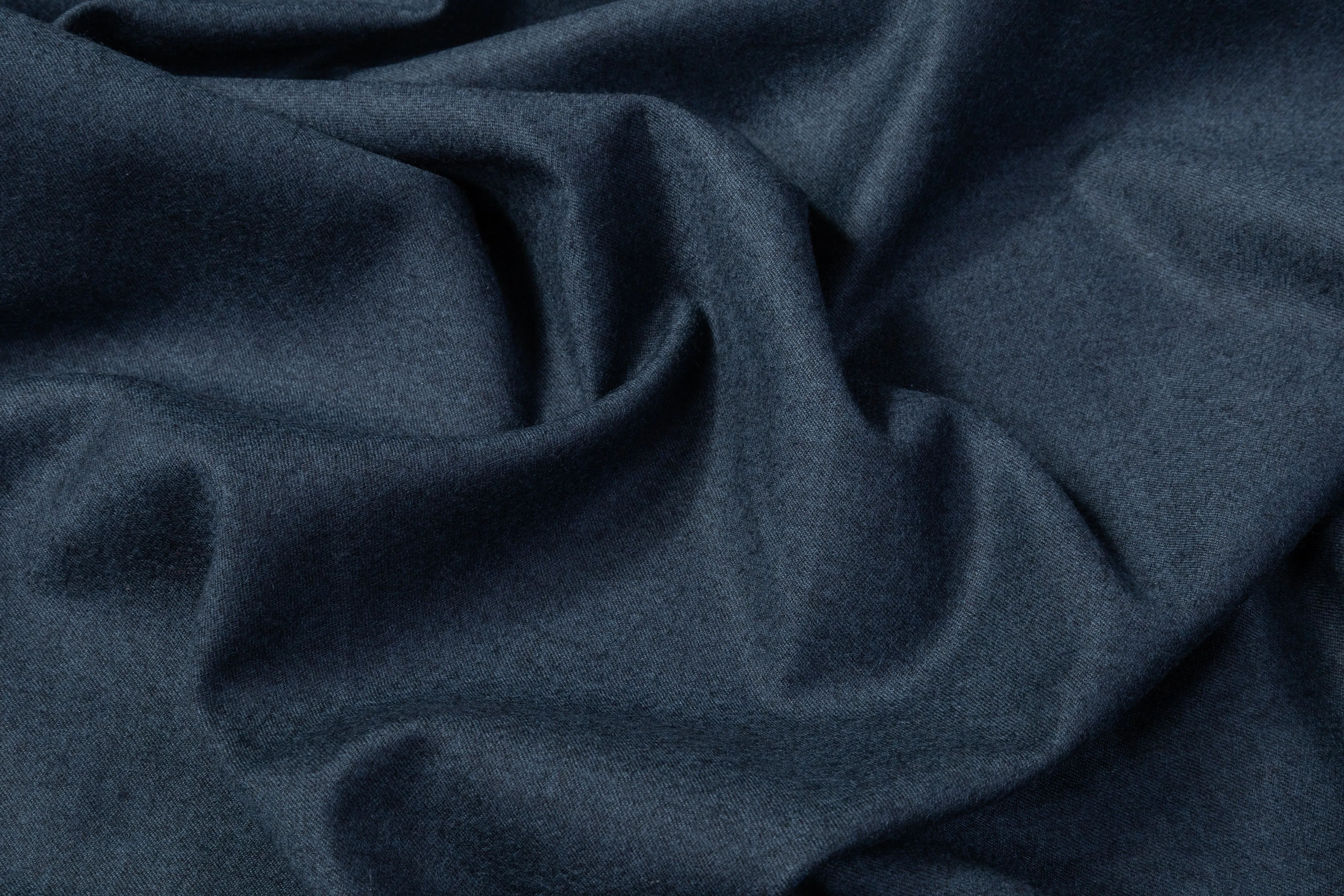 Italian Wool Blend Flannel - Slate Blue