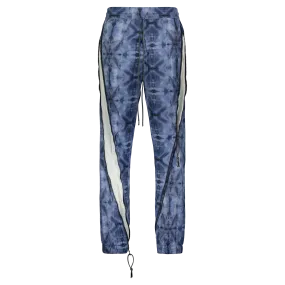 KALEIDOSCOPE ZIPPED DOWN JOGGER BLUE TIE DYE/WHITE