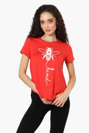 Magazine Be Kind Print Tee - Red