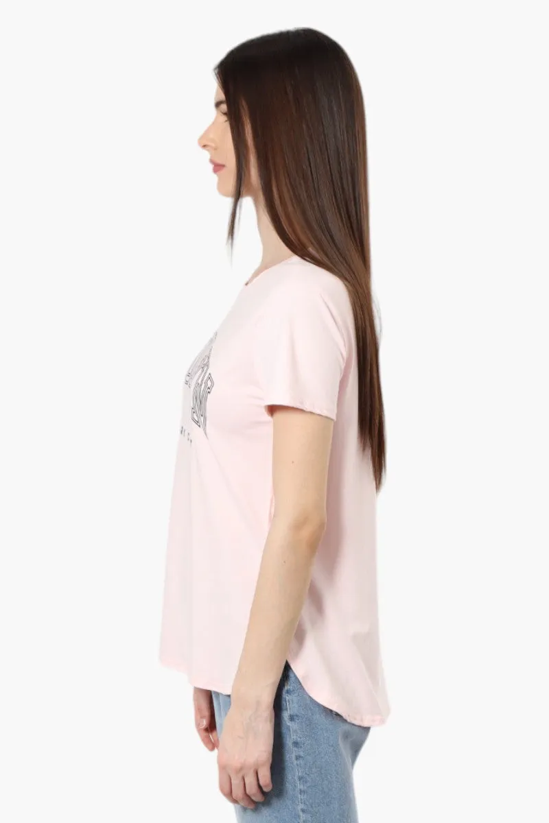 Magazine Brooklyn New York Print Tee - Blush