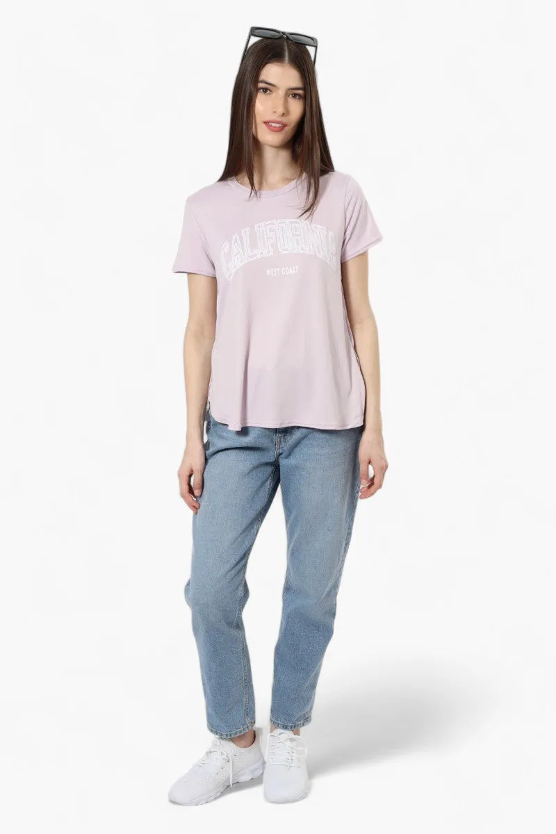 Magazine California Print Tee - Lavender