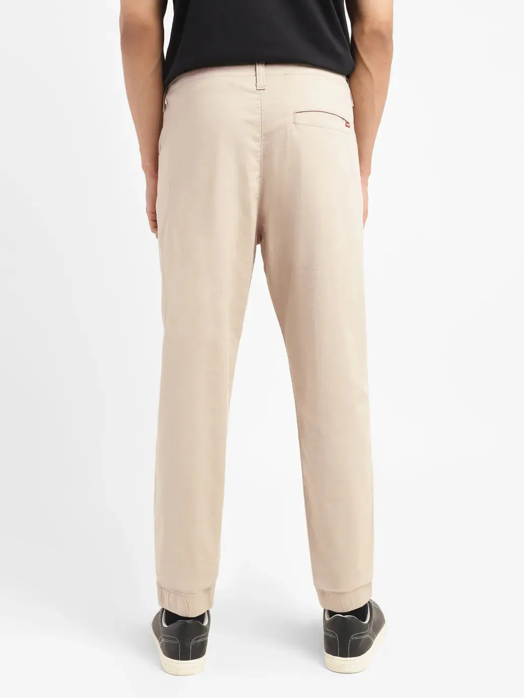 Men's Beige Regular Fit Joggers