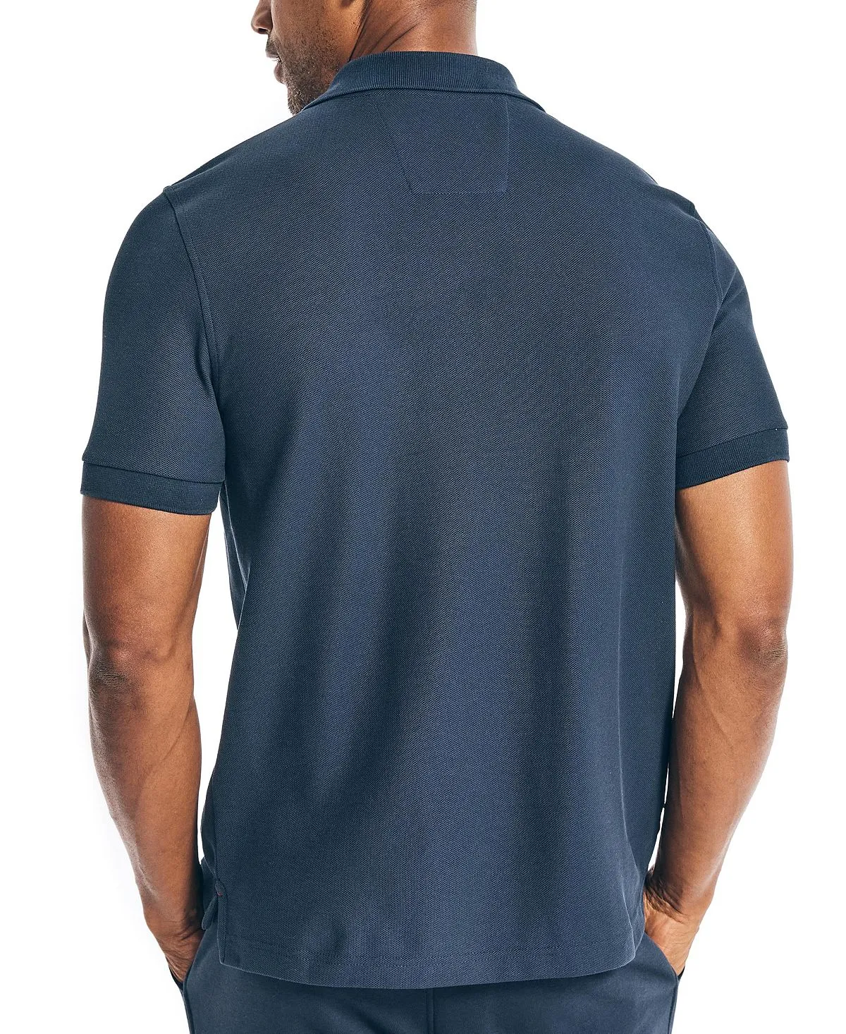 Men's regular fit polo shirt made from environmentally friendly Nautica materials, blue