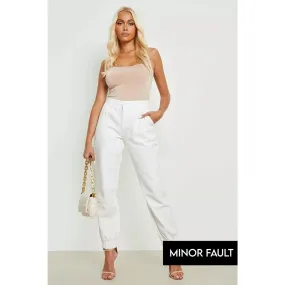 (Minor Fault) White Relaxed Fit Joggers