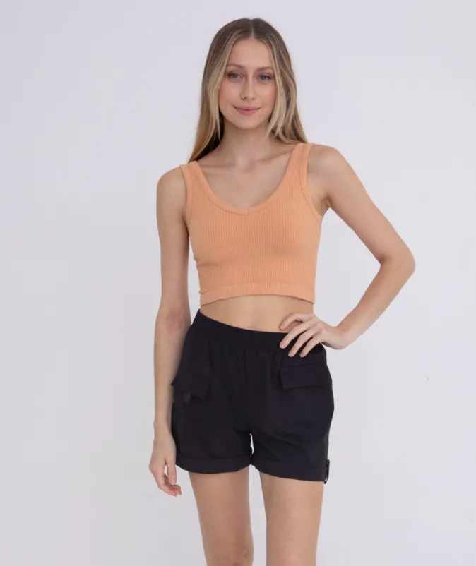 MOB Cropped Ribbed Tank