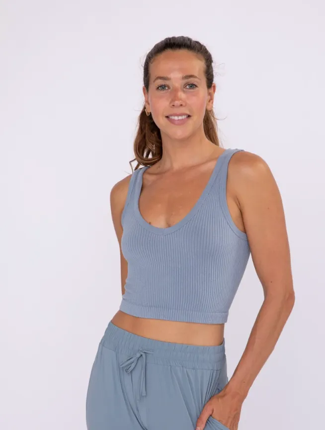 MOB Cropped Ribbed Tank