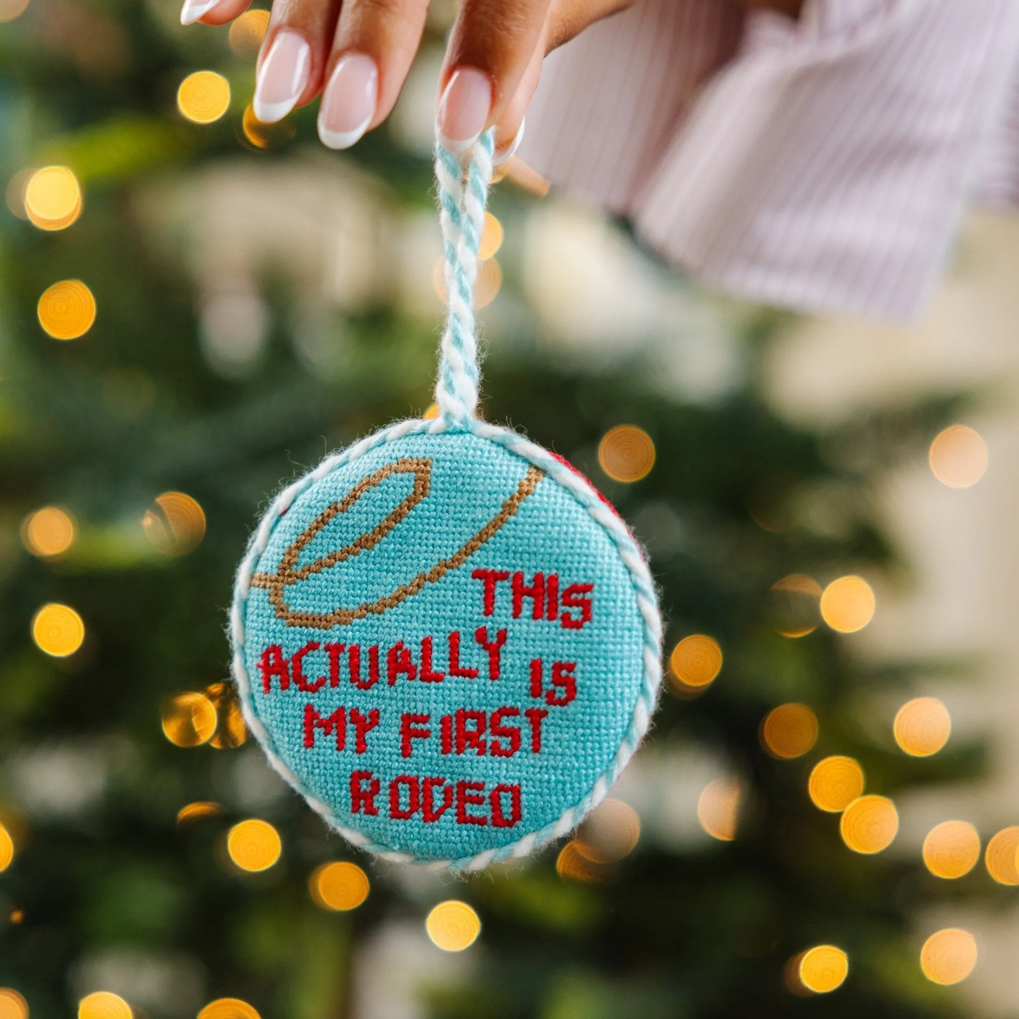 Needlepoint Ornament - First Rodeo