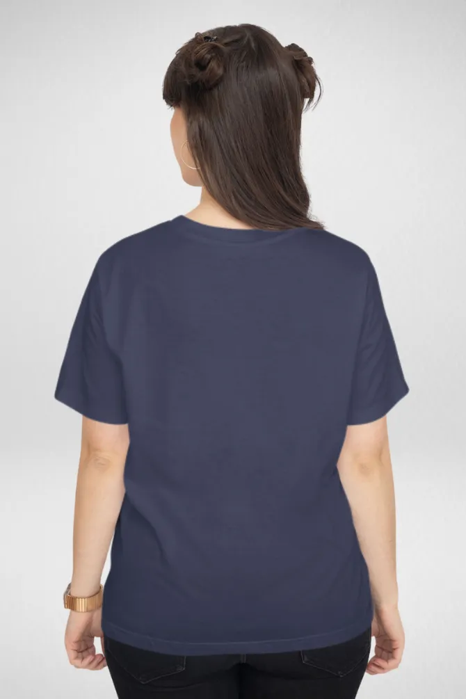 Pack Of 3 Plain T-shirts Navy Blue Grey Melange and Black for Women