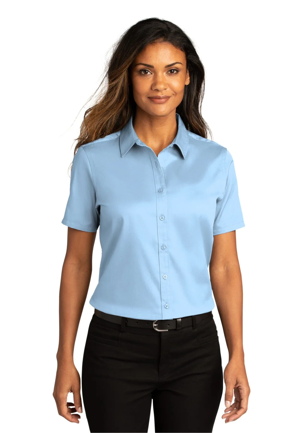 Port Authority Ladies Short Sleeve SuperPro React™Twill Shirt. LW809