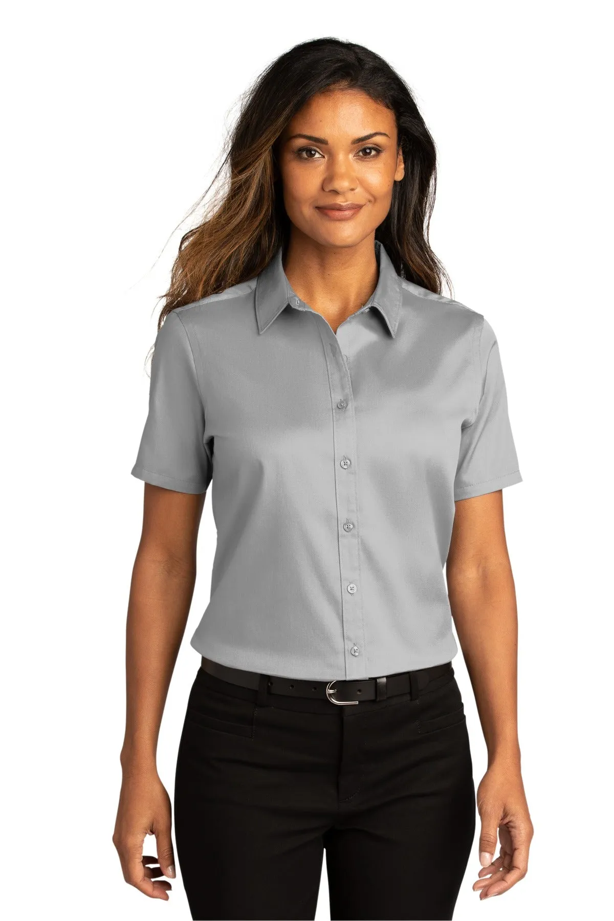 Port Authority Ladies Short Sleeve SuperPro React™Twill Shirt. LW809