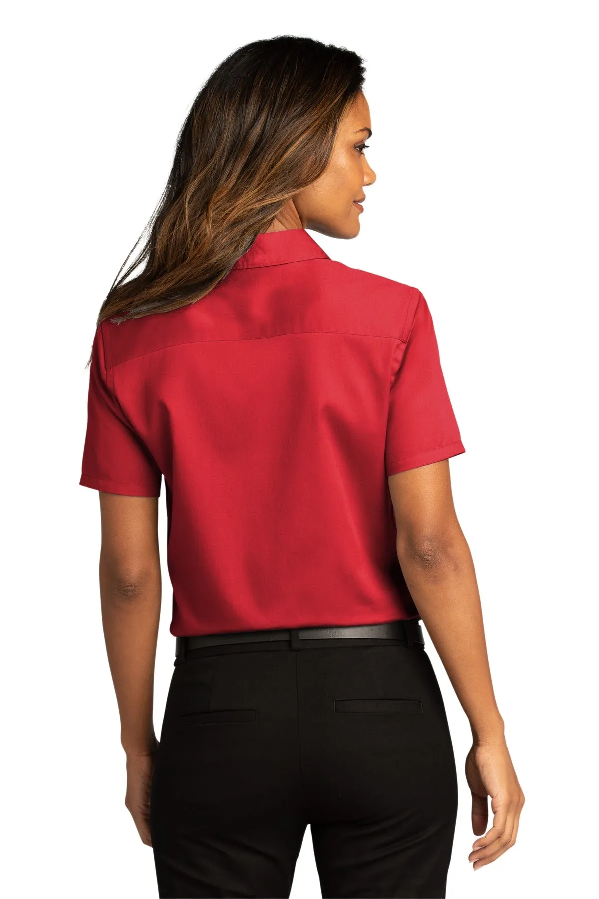 Port Authority Ladies Short Sleeve SuperPro React™Twill Shirt. LW809