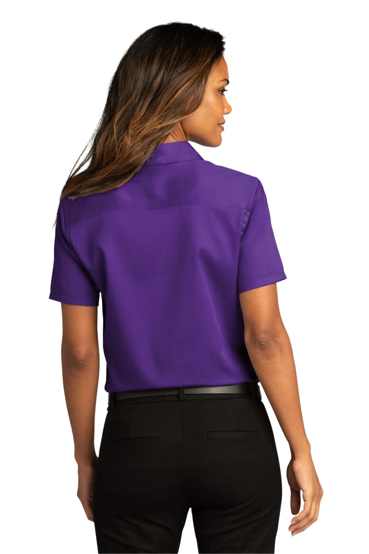 Port Authority Ladies Short Sleeve SuperPro React™Twill Shirt. LW809